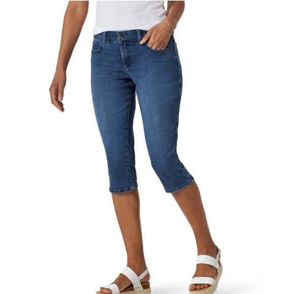 Riders by LEE Dark Wash Capri Jeans Size Women's 6 - Picture 1 of 11